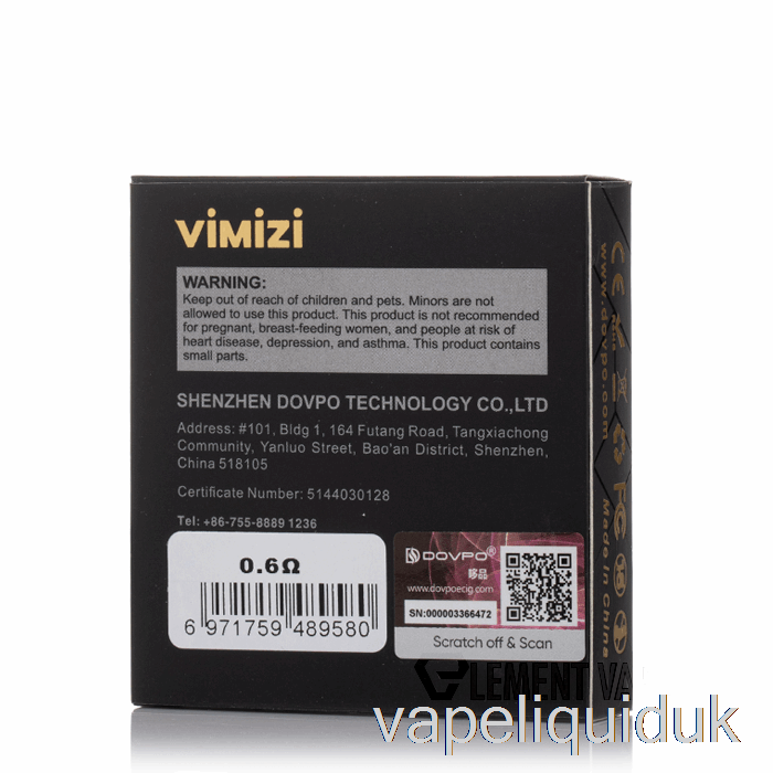 Dovpo VIMIZI Replacement Pods 0.6ohm Pods Vape Liquid